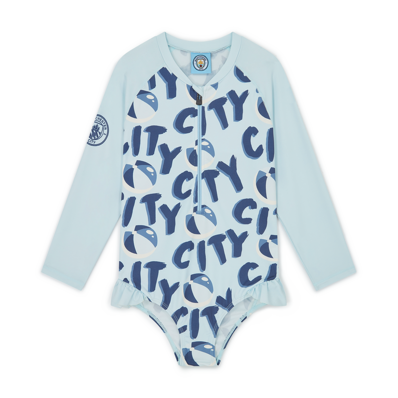MCFC FW GIRLS RASH SWIMSUIT - blue