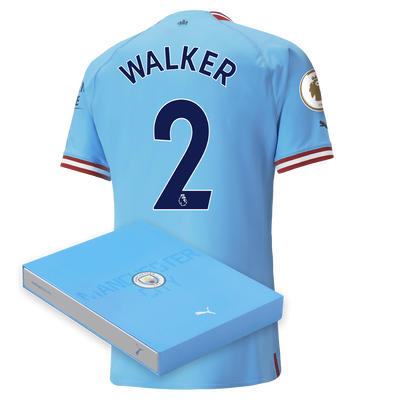 Manchester City Authentic Home Jersey 22/23 with WALKER 2 printing in Gift Box