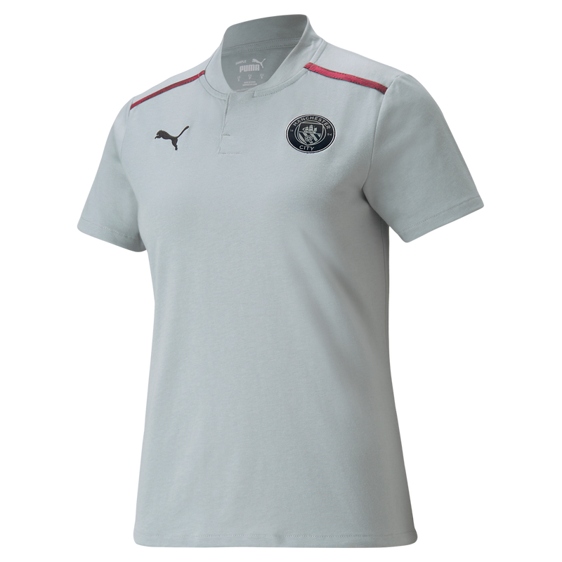 MCFC LW WOMENS CASUALS POLO SS - grey