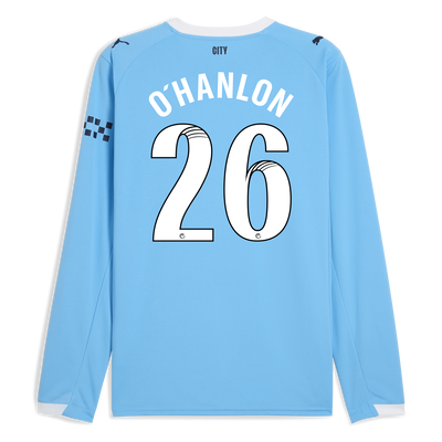 マンチェスター・シティ 2025/26 ズ ホームユニフォーム（長袖 O'HANLON 26プリント付き）