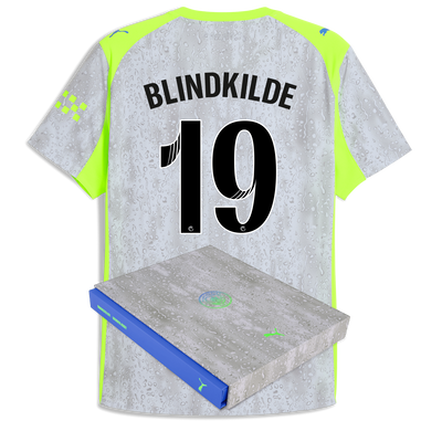 Manchester City Third Authentic Jersey 2025/26 With BLINDKILDE 19 Printing in Gift Box