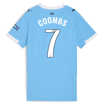 Camiseta local femenina del Manchester City 2025/26 con estampado COOMBS 7