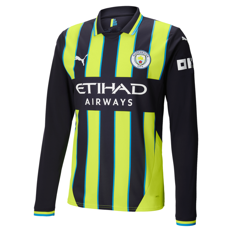 Manchester City Away Jersey 2024 25 Long Sleeve With Custom Printing Official Man City Store