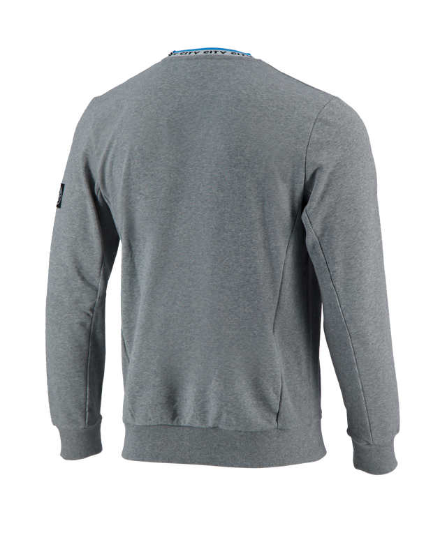 MCFC FW BRANDED NECK AND RIB PANNEL DETAIL SWEAT - grey