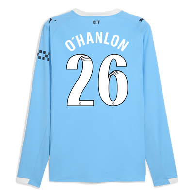 マンチェスター・シティ 2025/26 アセンティック ホームユニフォーム（長袖 O'HANLON 26プリント付き）