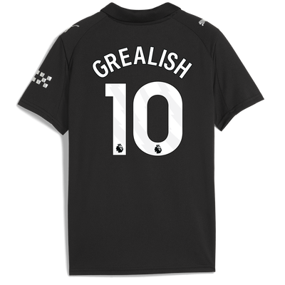 Kinder Manchester City Auswärtstrikot 2025/26 Mit GREALISH 10 Druck