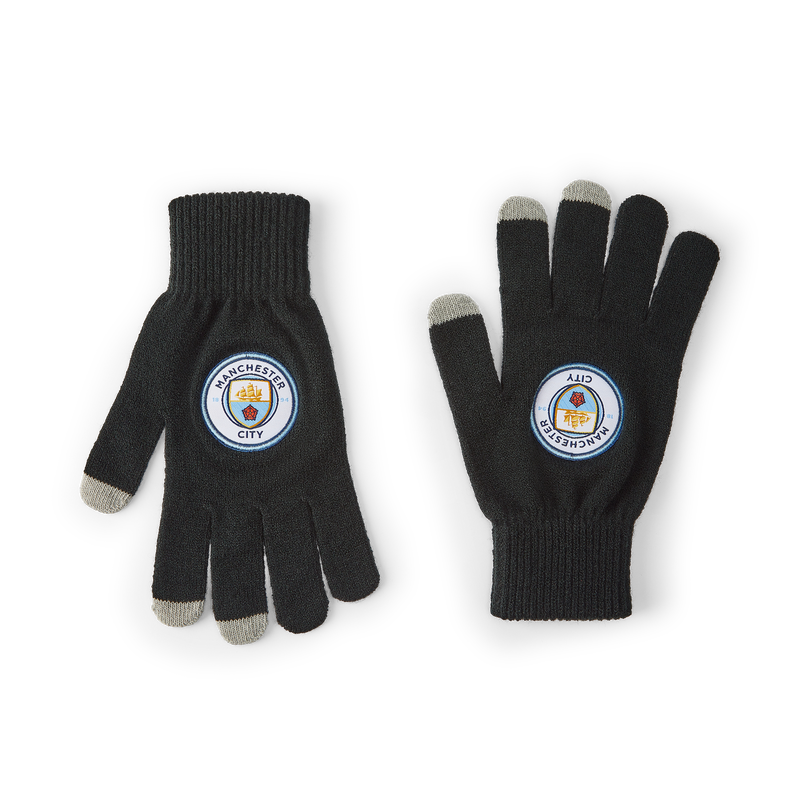 Man City Texting Gloves black - Check out all Manchester City gloves online - Official Manchester City FC store