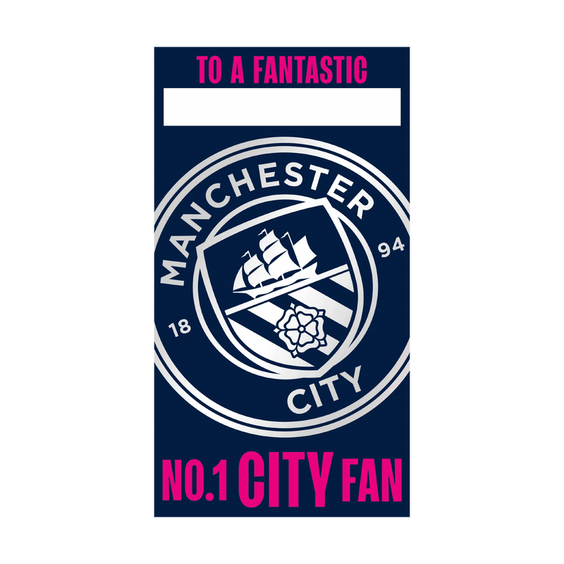 MCFC PINK NO1 FAN STICKER CARD - pink