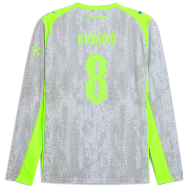 Manchester City Third Jersey 2025/26 Long Sleeve With KOVAČIĆ 8 Printing