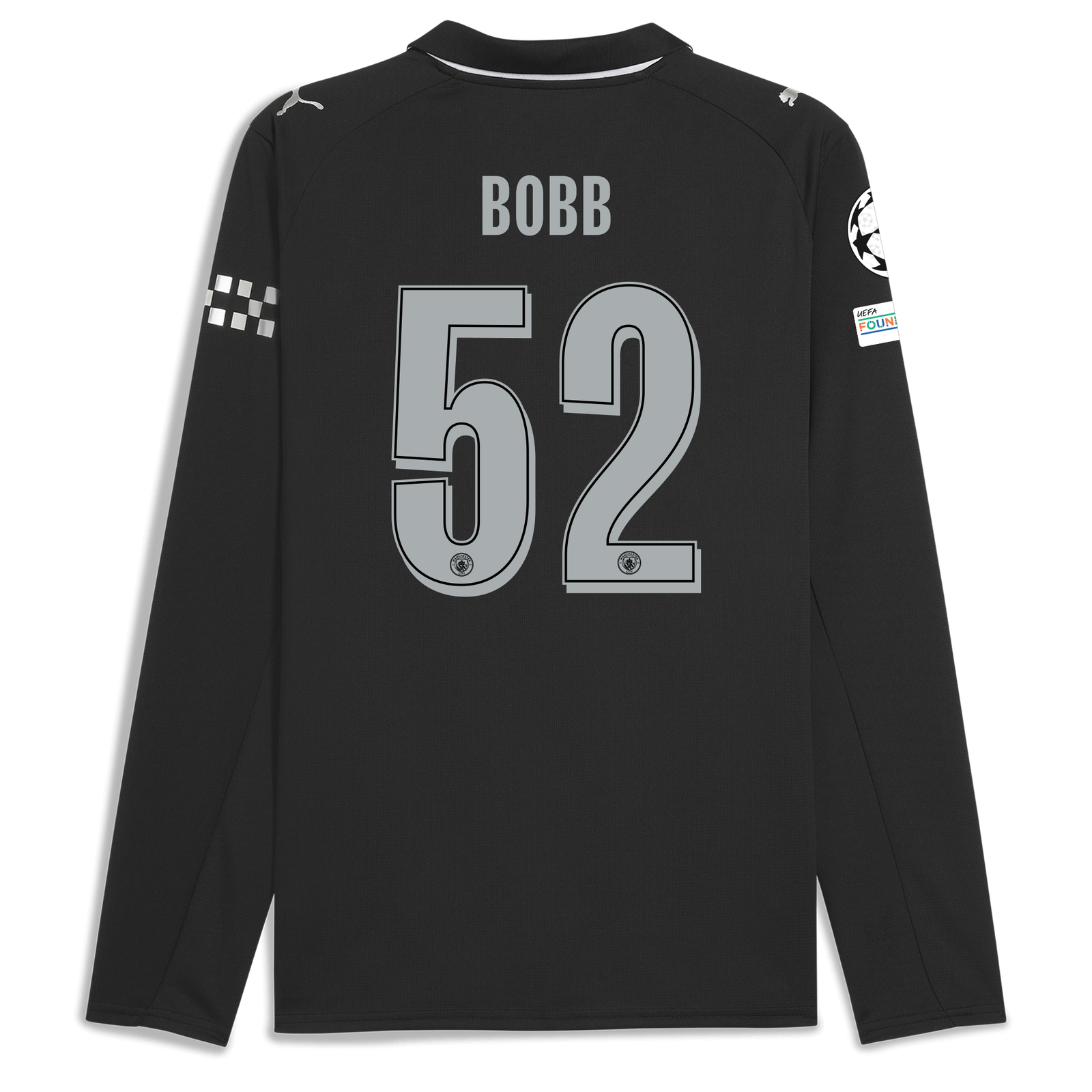 マンチェスター・シティ 2025/26 アウェイ 長袖 BOBB 52プリント