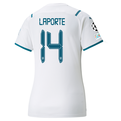 Womens Manchester City Away Shirt 21/22 with Aymeric Laporte printing