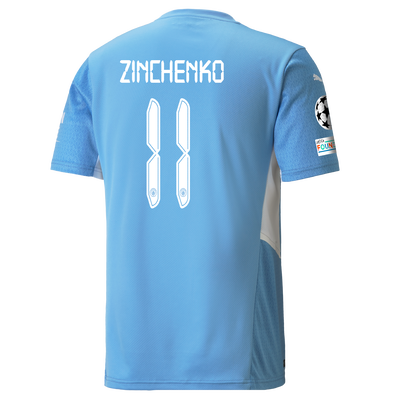 Manchester City Home Shirt 21/22 with Oleksandr Zinchenko printing