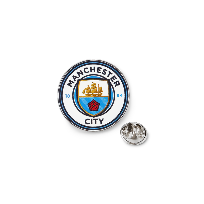 MCFC CREST ENAMEL PIN BADGE - blue