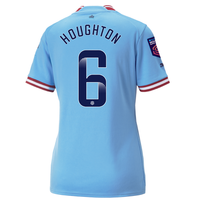 Camiseta Mujer 1ª Equipación Manchester City 2022/23 con estampado de HOUGHTON 6