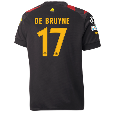 Camiseta Niño 2ª Equipación Manchester City 2022/23 con estampado de DE BRUYNE 17