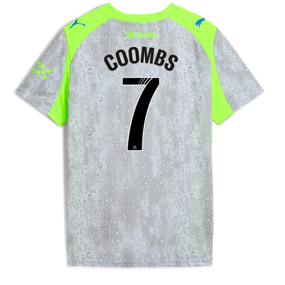 Camiseta Manchester City Tercera para niños 2025/26 con estampado de COOMBS 7 Printing