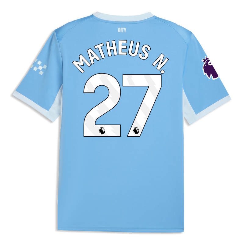 Man City Home Jersey 2026/27 With MATHEUS N. 27 Printing  blue-icy blue - Check out all Manchester City t-shirts online - Official Manchester City FC store