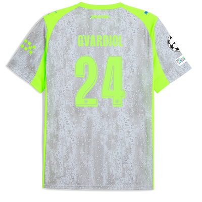 正規品　マンチェスターシティ　ユニフォーム　No.24 グヴァルディオル マンチェスターシティ 24-25 アウェイ 半袖 ユニフォーム No.24