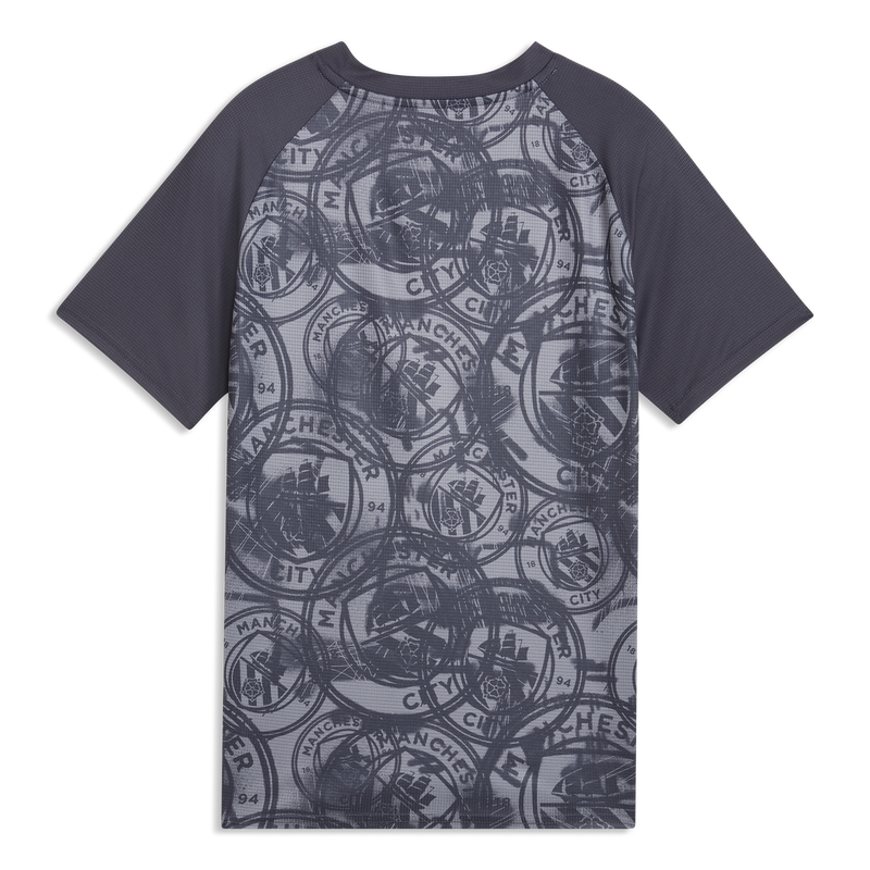 MCFC MW KIDS PREMATCH WARM UP JERSEY - Galactic Gray-Pro Green