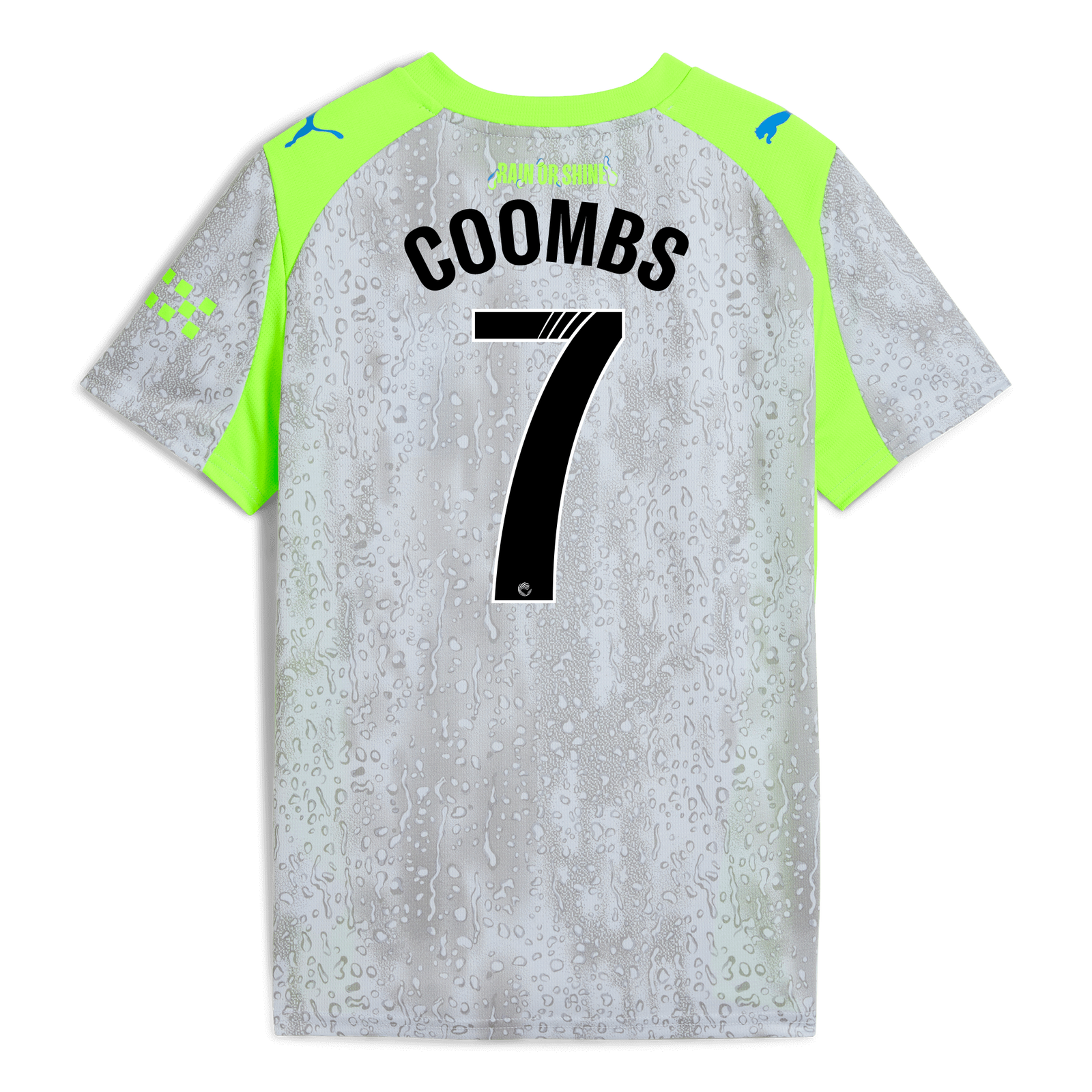 Kids' Manchester City Third Jersey 2025/26 With COOMBS 7 Printing