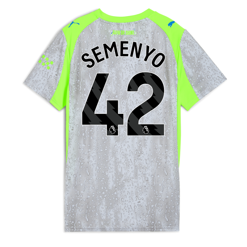 Womens' Man City 3rd Jersey 2025/26 With SEMENYO 42 Printing blue - Size M from polyester for females  - Official Manchester City FC store