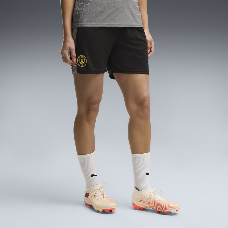 MCFC TR WMNS TRAINING POCKET SHORTS - PUMA Black-Cast Iron