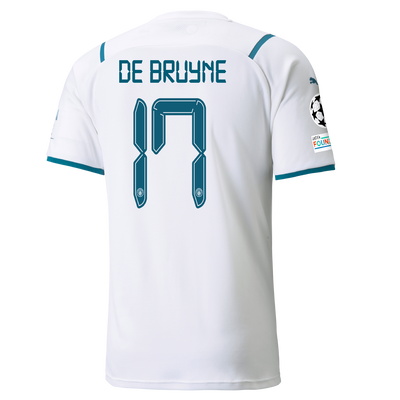 Manchester City Away Shirt 21/22 with Kevin de Bruyne printing