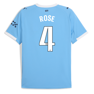 Kids' Manchester City Home Jersey 2025/26 With ROSE 4 Printing