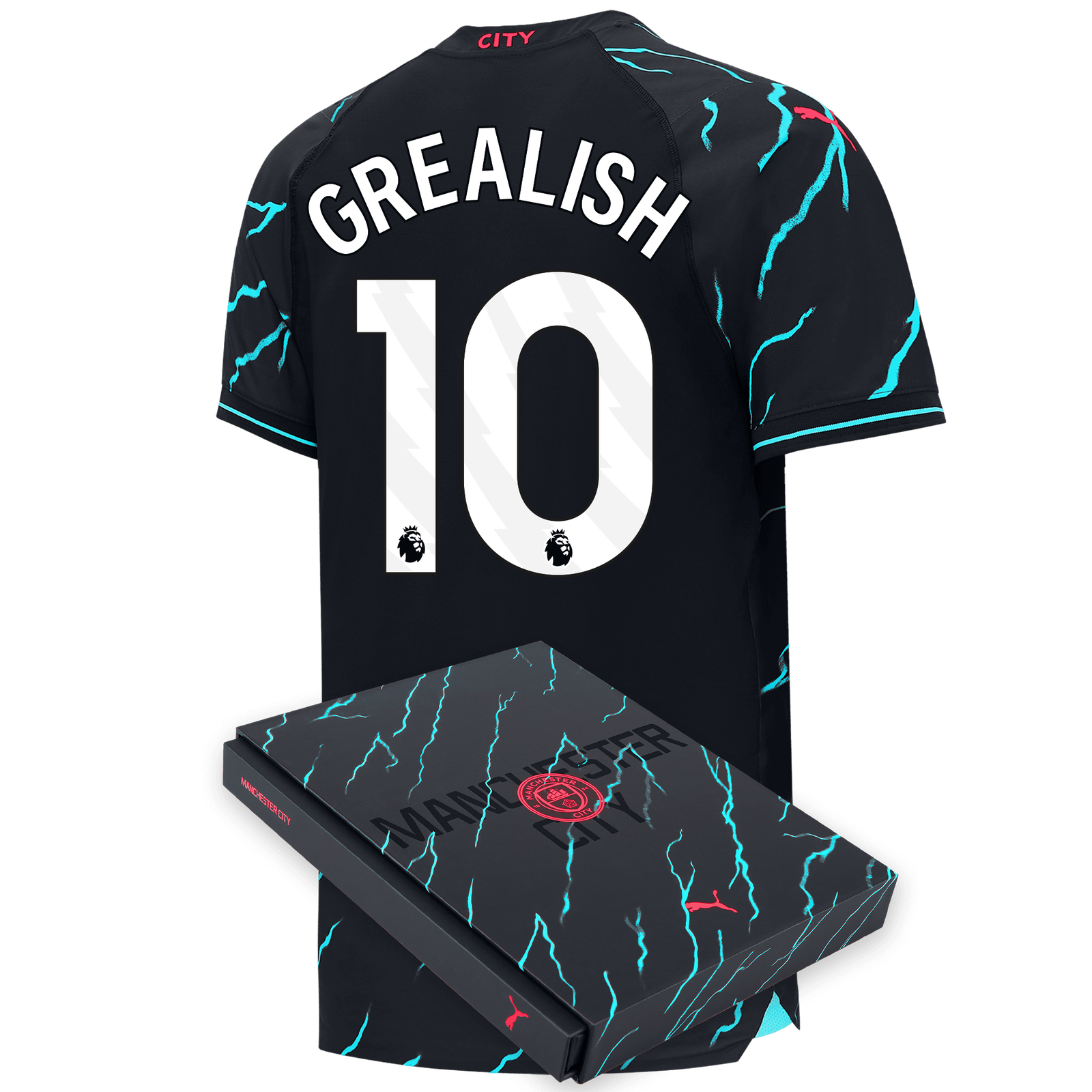 Camiseta 3ª Equipación Manchester City 2023/24 con estampado de GREALISH 10