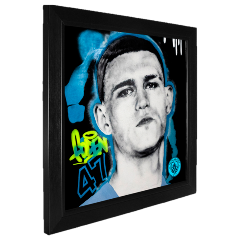 MCFC FW FODEN MURAL PRINT - Blue