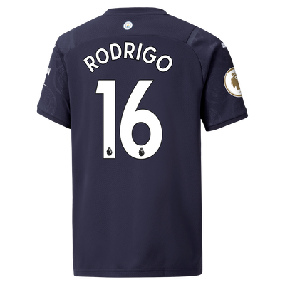 Kids Manchester City 3rd Shirt 21/22 with Rodrigo printing