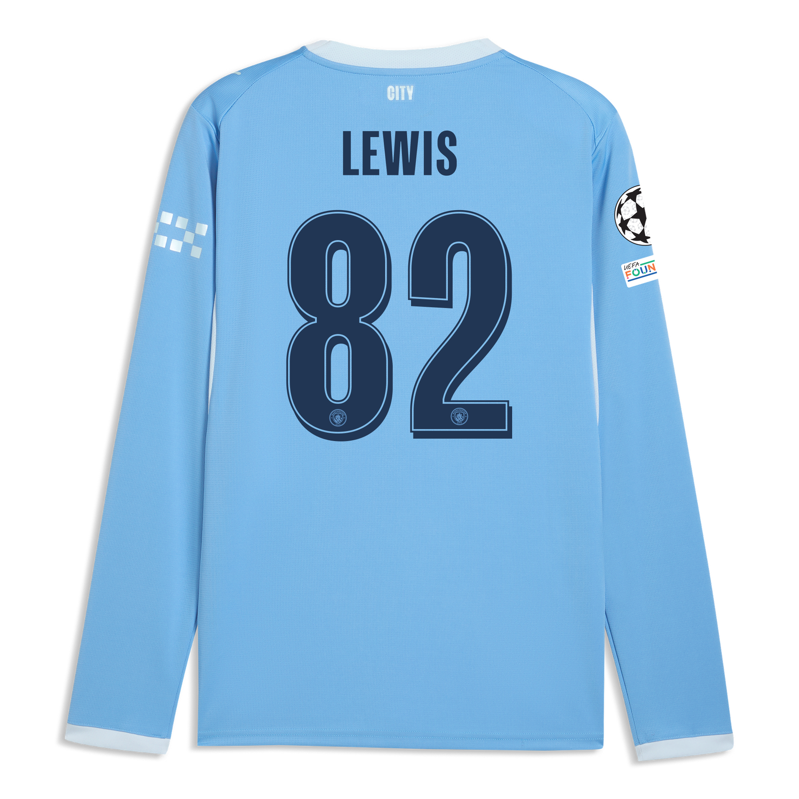 マンチェスター・シティ PUMA シャツ LEWIS 82 マンチェスター・シティ ホーム ユニフォーム 2026/27 長袖 LEWIS 82