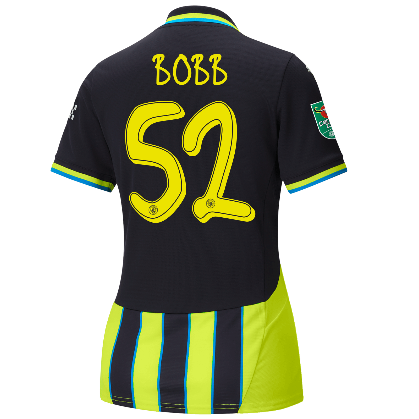 Women s Manchester City Away Jersey 2024 25 With BOBB 52 Printing Official Man City Store