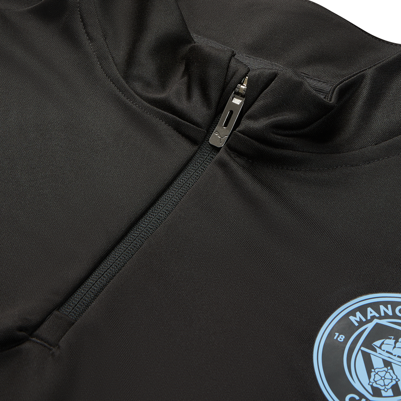 MCFC LW MENS ESS POLY QTR ZIP TOP - black