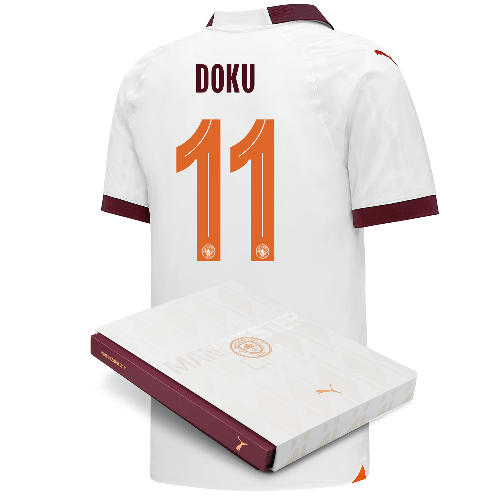 Manchester City Authentic Away Jersey 2023/24 with DOKU 11 