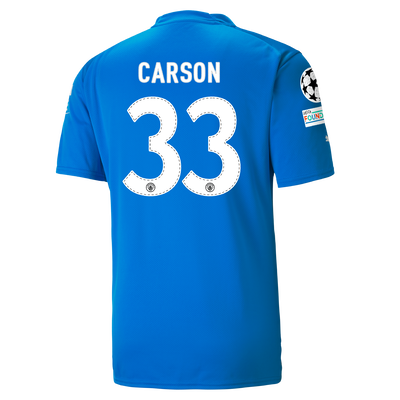 Manchester City Keepershirt 2022/23 met CARSON 33 bedrukking