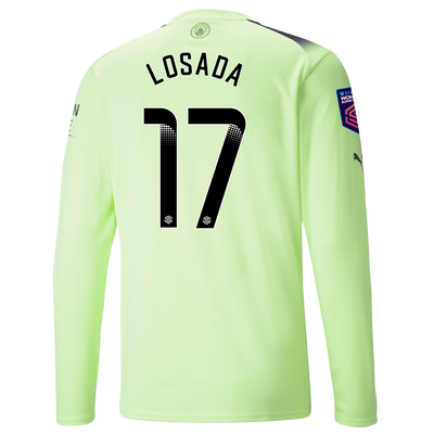 Manchester City Third Jersey 2022/23 long sleeve with LOSADA 17 printing