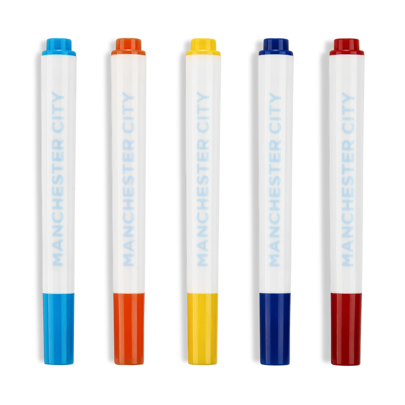 MCFC FW COLOURING BOOK & PENS - blue