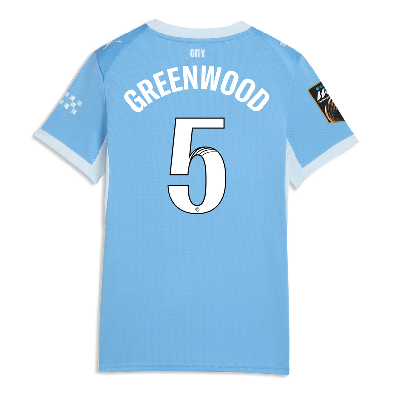 Women's Man City Home Jersey 2026/27 With GREENWOOD 5 Printing  blue-icy blue - Check out all Manchester City t-shirts online