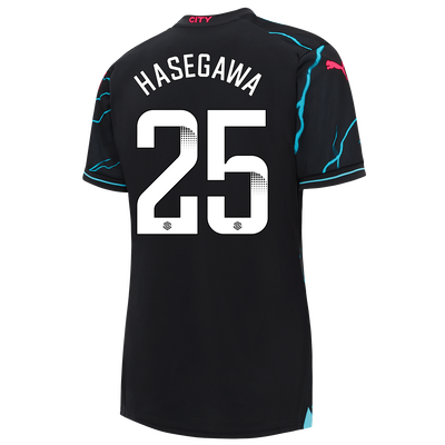 Dames Manchester City Derde Shirt 2023/24 met HASEGAWA 25 bedrukking