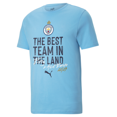 Manchester City x PUMA UCL 22/23 Sieger-T-Shirt für Kinder