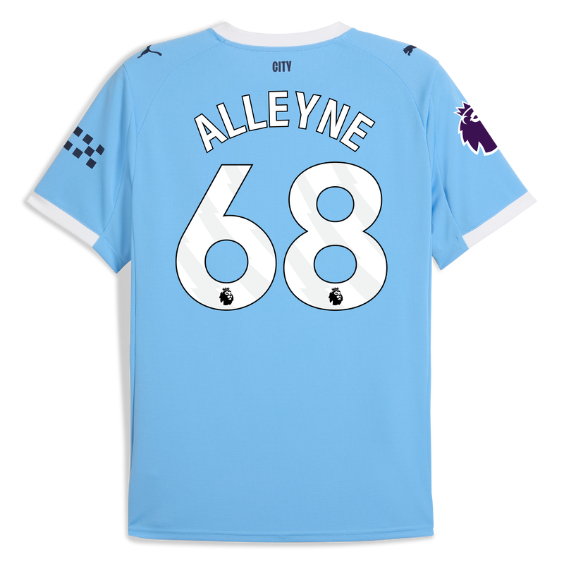 Man City Home Jersey 2025/26 With ALLEYNE 68 Printing  blue - Check out all Manchester City t-shirts online - Official Manchester City FC store