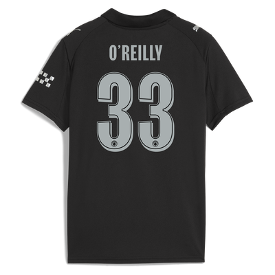 Kids' Manchester City Away Jersey 2025/26 With O'REILLY 33 Printing