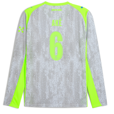 Maglia Third Autentica Manchester City 2025/26 a maniche lunghe con stampa di AKÉ 6 Printing