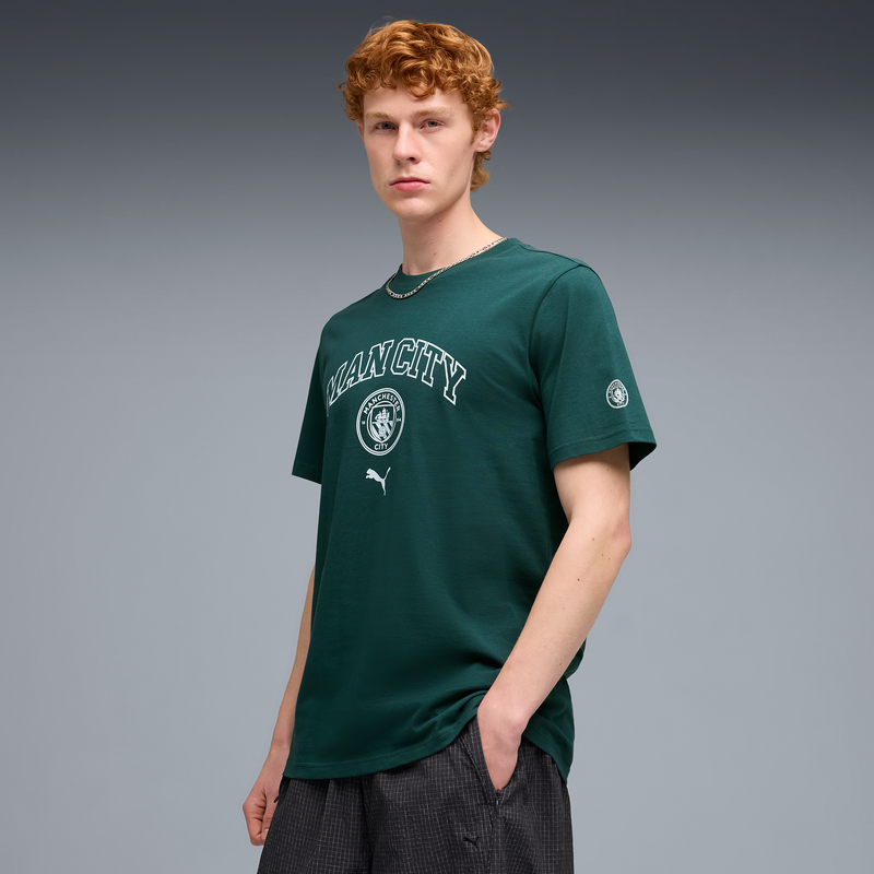 MCFC LW MENS FTBLCULTURE TEE - Green Terrain-Sea Glass