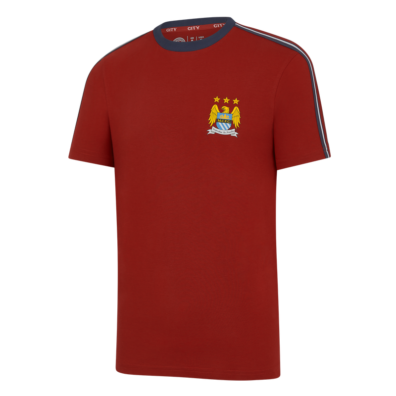 MCFC FW MENS RETRO TAPING TEE - burgundy