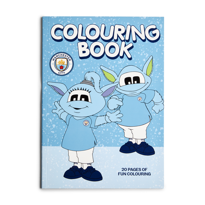 MCFC FW COLOURING BOOK & PENS - blue