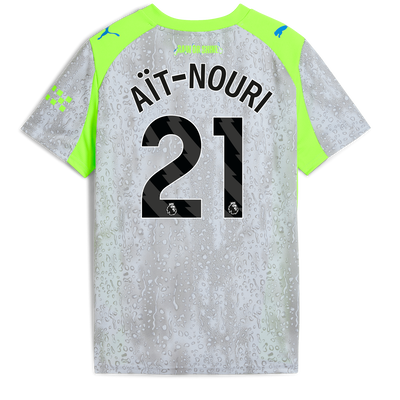 Kids' Manchester City Third Jersey 2025/26 With AÏT-NOURI 21 Printing