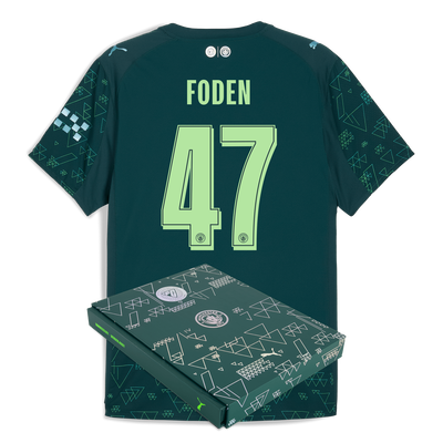 Manchester City EA SPORTS FC Authentic Jersey 2025/26 mit FODEN 47-Aufdruck in Geschenkbox
