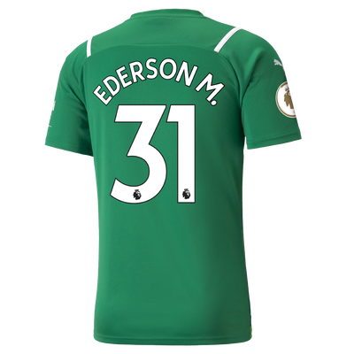 Manchester City Goalkeeper Shirt 21/22 with Ederson printing